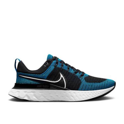 【 NIKE REACT INFINITY RUN FLYKNIT 2 'BLUE ORBIT BLACK' / BLUE ORBIT BLACK WHITE 】 リアクト ラン フライニット 青色 ブルー 黒色 ブラック 白色 ホワイト スニーカー メンズ ナイキ