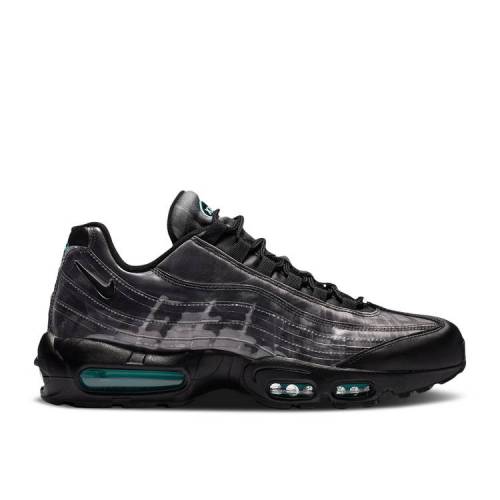 【 NIKE AIR MAX 95 \u0027BLACK AURORA GREEN\u0027 / BLACK BLACK AURORA GREEN SMOKE 】 マックス 黒いこと 黒いこと 緑 緑であること 大気圏マックス スニーカー メンズ ナイキ
