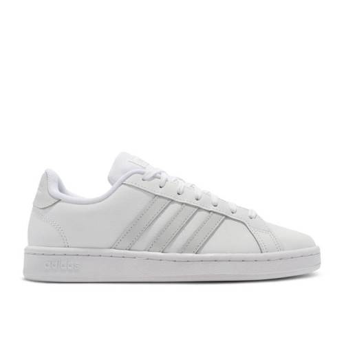 【 ADIDAS WMNS GRAND COURT 'WHITE DASH GREY' / CLOUD WHITE CLOUD WHITE DASH 】 アディダス グランド コート 白色 ホワイト スニーカー レディース