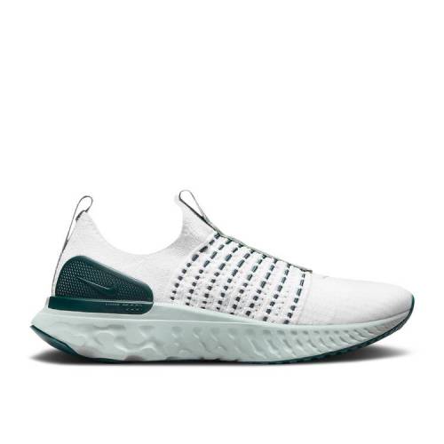 【 NIKE WMNS REACT PHANTOM RUN FLYKNIT 2 'PLATINUM TINT DARK TEAL GREEN' / PLATINUM TINT DARK TEAL GREEN 】 リアクト ラン フライニット プラチナム 緑 グリーン スニーカー レディース ナイキ