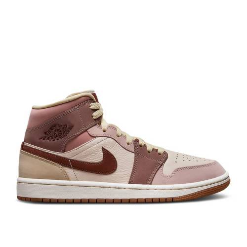 【 AIR JORDAN WMNS JORDAN 1 MID SE 'DARK PONY SMOKY MAUVE' / BARELY ORANGE DARK PONY PALE 】 ナイキ ミッド ポニー 橙 オレンジ エアジョーダン スニーカー レディース|スニケス