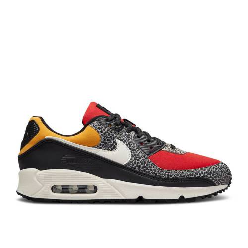 【 NIKE WMNS AIR MAX 90 SE \u0027SAFARI\u0027 / BLACK CHILE RED POLLEN PHANTOM 】 マックス 黒いこと 黒いこと 赤 赤いこと 大気圏マックス スニーカー レディース ナイキ