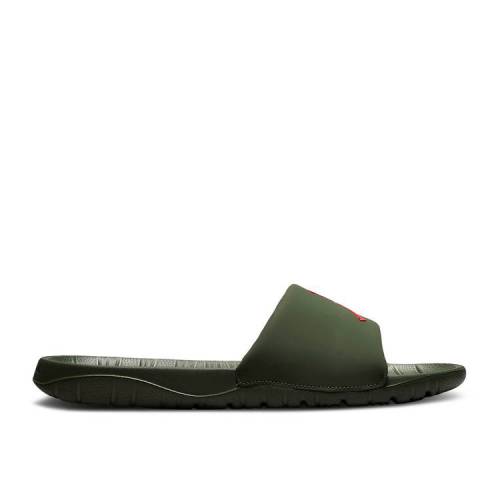 【 AIR JORDAN JORDAN BREAK SLIDE 'BAYOU BOYS' / CARBON GREEN UNIVERSITY RED 】 ナイキ サンダル カーボン 緑 グリーン 赤 レッド エアジョーダン スニーカー メンズ