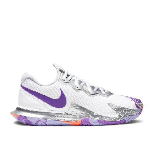 【 NIKE WMNS COURT AIR ZOOM VAPOR CAGE 4 'WHITE PURPLE PULSE' / WHITE PURPLE PULSE BRIGHT MANGO 】 コート ズーム 紫 パープル 白色 ホワイト スニーカー レディース ナイキ｜スニケス