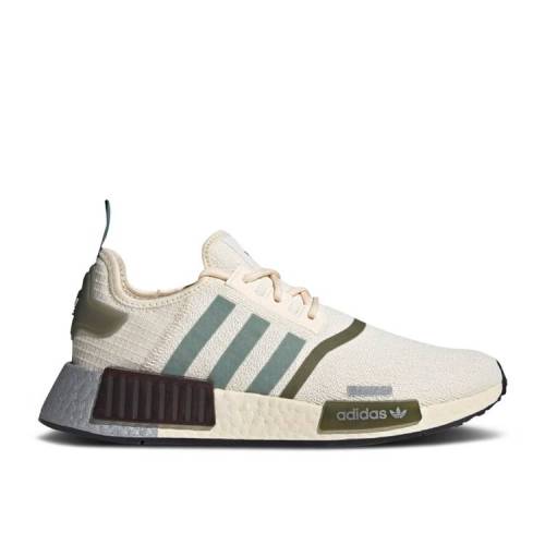 【 ADIDAS WMNS NMD_R1 \u0027WHITE FOCUS OLIVE\u0027 / WONDER WHITE FOCUS OLIVE TECH 】 アディダス 白いこと 白いこと オリーブ テック スニーカー レディース