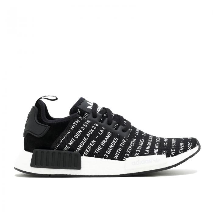 【 ADIDAS NMD_R1 THE BRAND W/ THE 3 STRIPES / BLACK WHITE 】 アディダス 黒色 ブラック 白色 ホワイト スニーカー メンズ