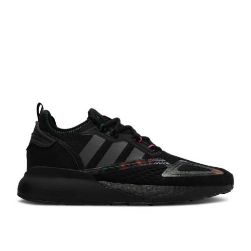 【 ADIDAS ZX 2K BOOST 'BLACK BRIGHT GREEN' / CORE BLACK GREY FIVE BRIGHT 】 アディダス ブースト コア 黒色 ブラック 灰色 グレー スニーカー メンズ
