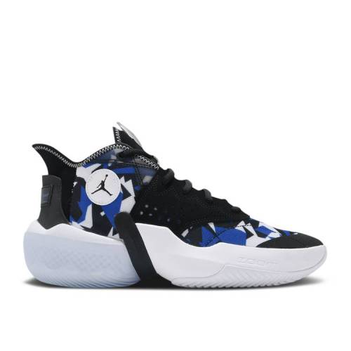 【 AIR JORDAN JORDAN REACT ELEVATION 'FRACTAL PATTERN - BLACK RACER BLUE' / BLACK RACER BLUE WHITE ICE 】 ナイキ リアクト 黒色 ブラック 青色 ブルー 白色 ホワイト エアジョーダン スニーカー メンズ