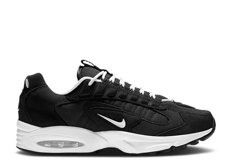 【 NIKE AIR MAX TRIAX LE BLACK SUEDE / BLACK WHITE 】 マックス 黒色 ブラック 白色 ホワイト エアマックス スニーカー メンズ ナイキ
