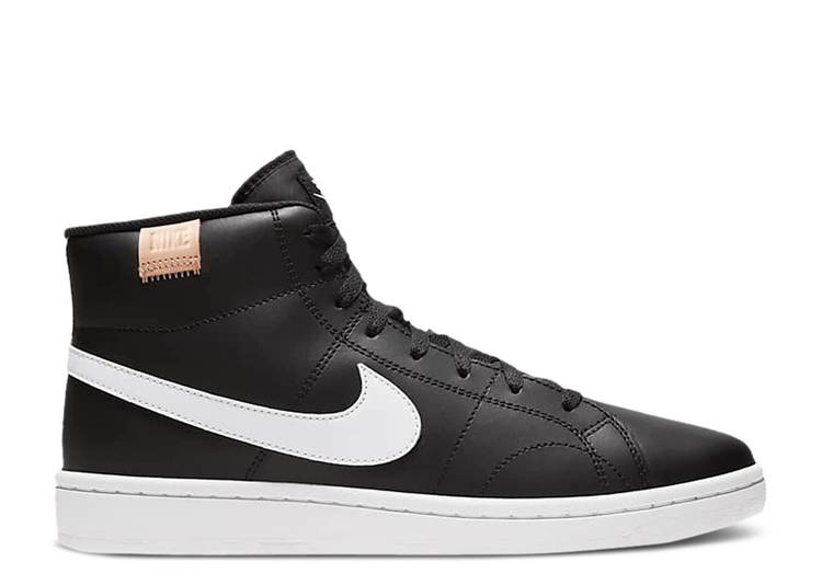 【 NIKE COURT ROYALE 2 MID BLACK ONYX / BLACK WHITE ONYX WHITE 】 コート ミッド 黒色 ブラック 白色 ホワイト スニーカー メンズ ナイキ