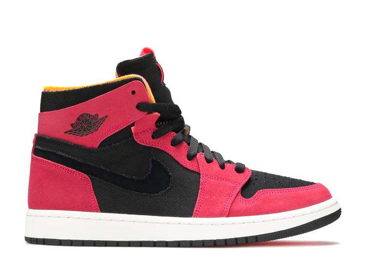 【 AIR JORDAN JORDAN 1 HIGH ZOOM COMFORT FIREBERRY / FIREBERRY HYPER PINK WHITE BLACK 】 ナイキ ハイ ズーム ピンク 白色 ホワイト 黒色 ブラック エアジョーダン スニーカー メンズ