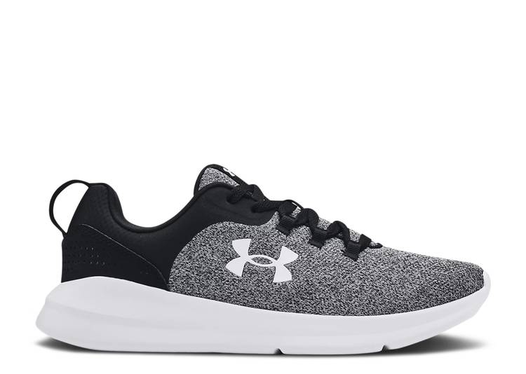 【 UNDER ARMOUR ESSENTIAL NM 'GREY' / BLACK WHITE 】 黒色 ブラック 白色 ホワイト アンダーアーマー スニーカー メンズ