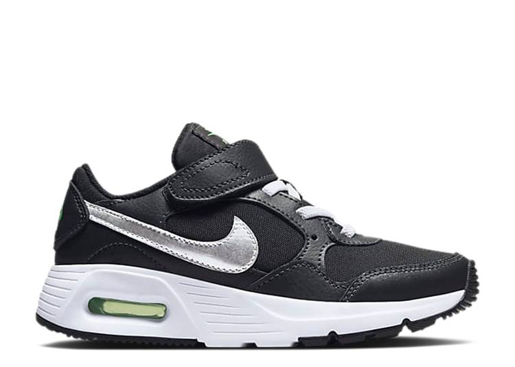 【 NIKE AIR MAX SC PS 'BLACK CHROME' / BLACK DARK SMOKE GREY GREEN 】 マックス 黒色 ブラック 灰色 グレー 緑 グリーン エアマックス ジュニア キッズ ベビー マタニティ スニーカー ナイキ｜スニケス