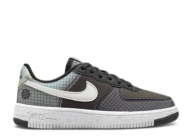 【 NIKE AIR FORCE 1 CRATER PS 'GRID' / BLACK VOLT WHITE 】 黒色 ブラック 白色 ホワイト エアフォース ジュニア キッズ ベビー マタニティ スニーカー ナイキ｜スニケス