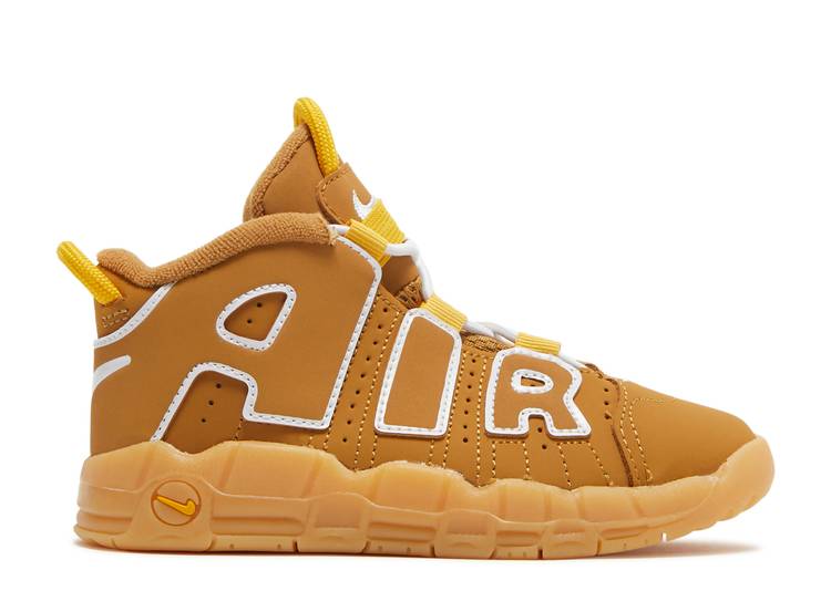 【 NIKE AIR MORE UPTEMPO TD \u0027WHEAT\u0027 / WHEAT POLLEN GUM LIGHT BROWN 】 繰り上げるペース ウィート 赤銅色 赤銅色 エアモアアップテンポ モアテン もの言う花 ナイキ
