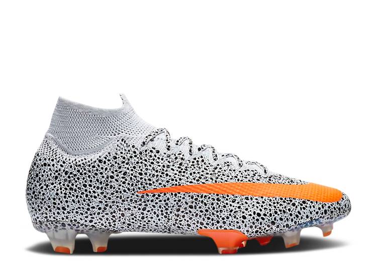 【 NIKE CR7 X MERCURIAL SUPERFLY 7 ELITE FG 'SAFARI' / WHITE BLACK TOTAL ORANGE 】 エリート 白色 ホワイト 黒色 ブラック 橙 オレンジ スニーカー メンズ ナイキ｜スニケス
