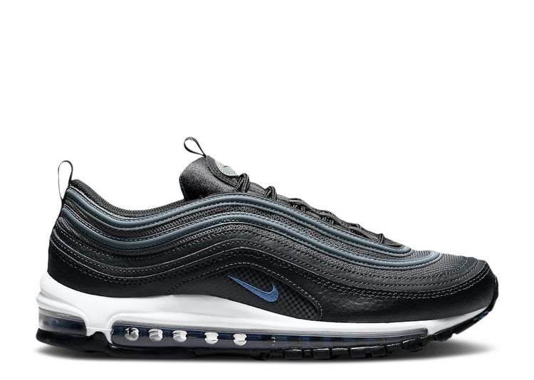 【 NIKE AIR MAX 97 'BLACK RACER BLUE' / BLACK METALLIC SILVER RACER BLUE 】 マックス 黒色 ブラック 銀色 シルバー 青色 ブルー エアマックス スニーカー メンズ ナイキ