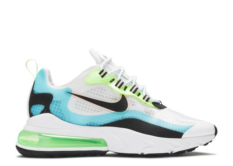 【 NIKE AIR MAX 270 REACT SE 'ORACLE AQUA' / ORACLE AQUA WHITE BLACK GHOST 】 マックス リアクト アクア 白色 ホワイト 黒色 ブラック エアマックス スニーカー メンズ ナイキ