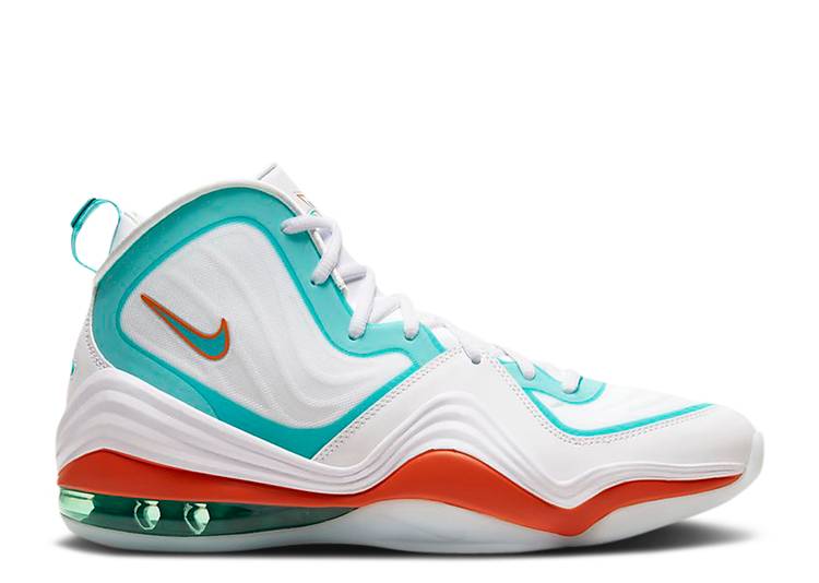 【 NIKE AIR PENNY 5 'MIAMI DOLPHINS' / WHITE ORACLE AQUA BOMBAY ORACLE 】 ペニー 白色 ホワイト アクア エアペニー 'マイアミ ドルフィンズ' スニーカー メンズ ナイキ｜スニケス