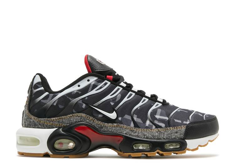 【 NIKE AIR MAX PLUS SE \u0027REMIX PACK - BLACK\u0027 / MULTI COLOR UNIVERSITY RED GUM 】 マックス 赤 赤いこと エアマックスプラス スニーカー メンズ ナイキ