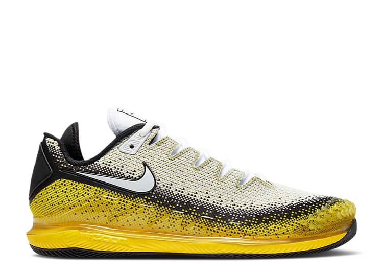 【 NIKE COURT AIR ZOOM VAPOR X KNIT 'SPEED YELLOW' / SPEED YELLOW WHITE BLACK 】 コート ズーム ニット スピード 黄色 イエロー 白色 ホワイト 黒色 ブラック スニーカー メンズ ナイキ｜スニケス