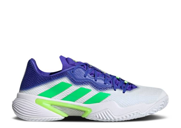 【 ADIDAS BARRICADE WHITE SONIC INK / CLOUD WHITE SCREAMING GREEN 】 アディダス バリケード 白色 ホワイト 緑 グリーン スニーカー メンズ