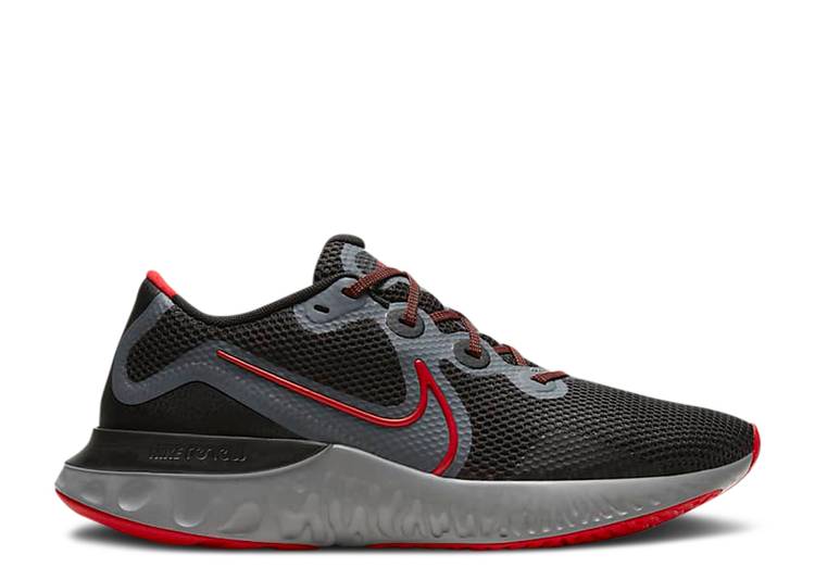 【 NIKE RENEW RUN 'BLACK UNIVERSITY RED' / BLACK IRON GREY PARTICLE GREY 】 ラン 黒色 ブラック 灰色 グレー スニーカー メンズ ナイキ