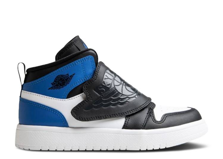 【 AIR JORDAN SKY JORDAN 1 PS 'SPORT BLUE' / WHITE SPORT BLUE BLACK 】 ナイキ スカイ 白色 ホワイト 青色 ブルー 黒色 ブラック エアジョーダン ジュニア キッズ ベビー マタニティ スニーカー｜スニケス
