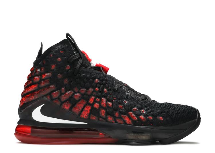 【 NIKE LEBRON 17 EP 'INFRARED VI / BLACK WHITE UNIVERSITY RED 】 レブロン 黒色 ブラック 白色 ホワイト 赤 レッド スニーカー メンズ ナイキ