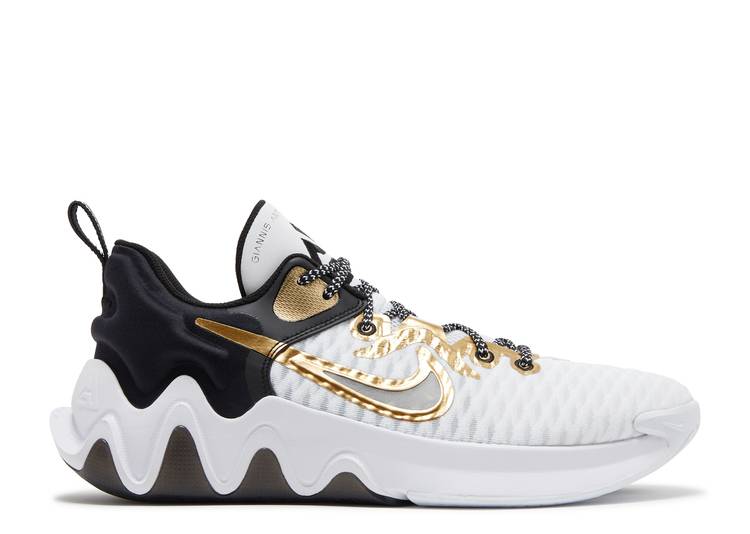 【 NIKE GIANNIS IMMORTALITY \u0027CHAMPIONSHIP\u0027 / WHITE METALLIC GOLD BLACK 】 白いこと 白いこと ゴールド 黒いこと 黒いこと スニーカー メンズ ナイキ