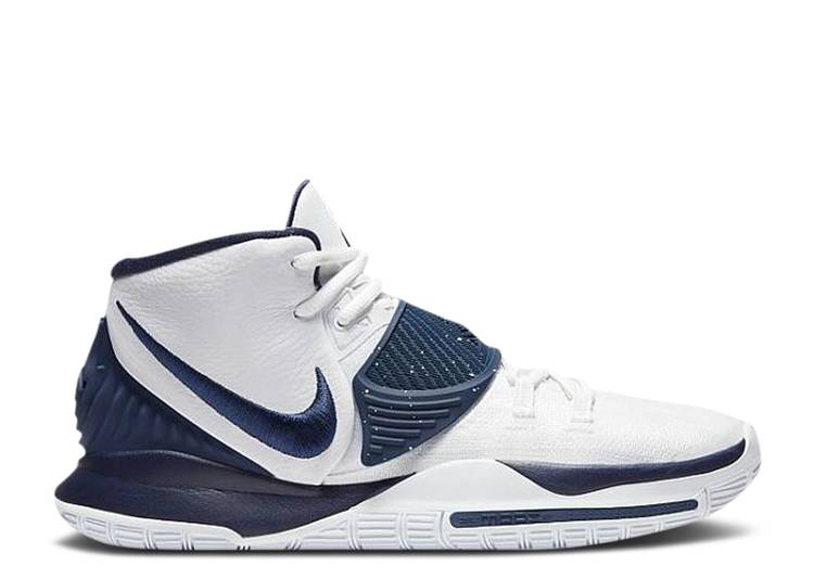 【 NIKE KYRIE 6 結核症 \u0027WHITE MIDNIGHT NAVY\u0027 / WHITE MIDNIGHT NAVY WHITE 】 カイリー 白いこと 白いこと 紺色 米国海軍 スニーカー メンズ ナイキ