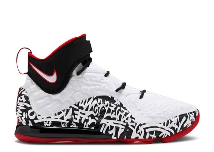 【 NIKE LEBRON 17 EP LEBRON 4 GRAFFITI / WHITE UNIVERSITY RED BLACK 】 レブロン 白色 ホワイト 赤 レッド 黒色 ブラック スニーカー メンズ ナイキ