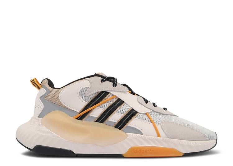 【 ADIDAS HI-TAIL 'OFF WHITE CREAM YELLOW' / OFF WHITE CORE BLACK CREAM 】 アディダス 白色 ホワイト クリーム コア 黒色 ブラック スニーカー メンズ