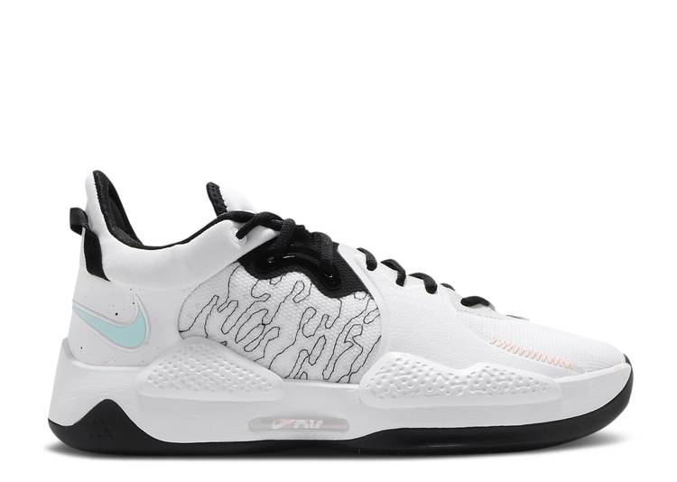 【 NIKE PG 5 EP 'WHITE BLACK' / WHITE MULTI COLOR GLACIER BLUE 】 白色 ホワイト 青色 ブルー スニーカー メンズ ナイキ|スニケス
