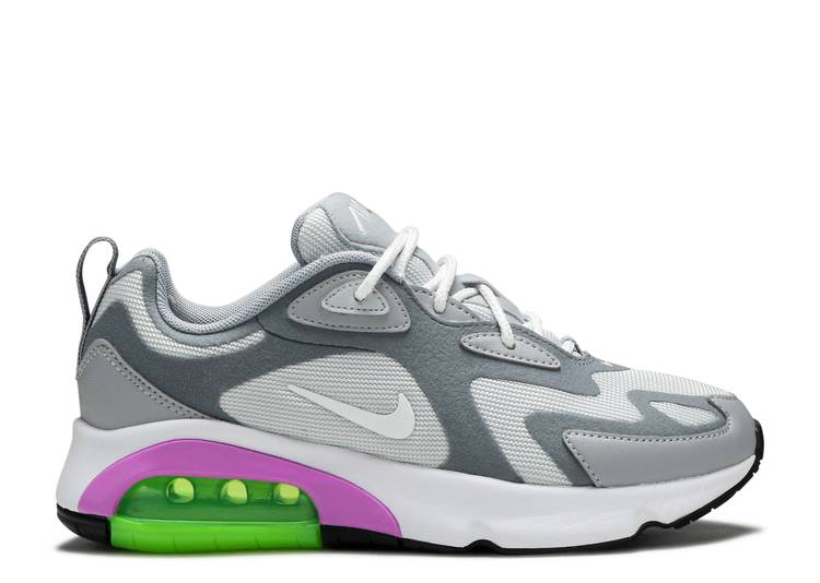 【 NIKE WMNS AIR MAX 200 \u0027PURE PLATINUM VOLT\u0027 / PURE PLATINUM WHITE COOL GREY 】 マックス プラチナム 純一無雑 白いこと 白いこと 冷やりとした 薄墨色 薄墨色 エア湖マックス スニーカー レディース ナイキ 靴-レディース靴-スニーカー
