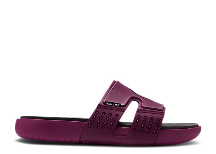 【 AIR JORDAN PARIS SAINT-GERMAIN X JORDAN HYDRO 8 QS SLIDE 'BORDEAUX' / BORDEAUX BLACK WHITE 】 ナイキ ハイドロ サンダル 黒色 ブラック 白色 ホワイト エアジョーダン スニーカー メンズ｜スニケス