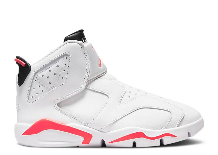 【 AIR JORDAN JORDAN 6 RETRO LITTLE FLEX PS 'INFRARED' / WHITE INFRARED 23 BLACK 】 ナイキ 白色 ホワイト 黒色 ブラック エアジョーダン ジュニア キッズ ベビー マタニティ スニーカー|スニケス
