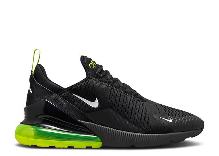 【 NIKE AIR MAX 270 'BLACK NEON' / BLACK VOLT REFLECT SILVER WHITE 】 マックス 黒色 ブラック 銀色 シルバー 白色 ホワイト エアマックス スニーカー メンズ ナイキ