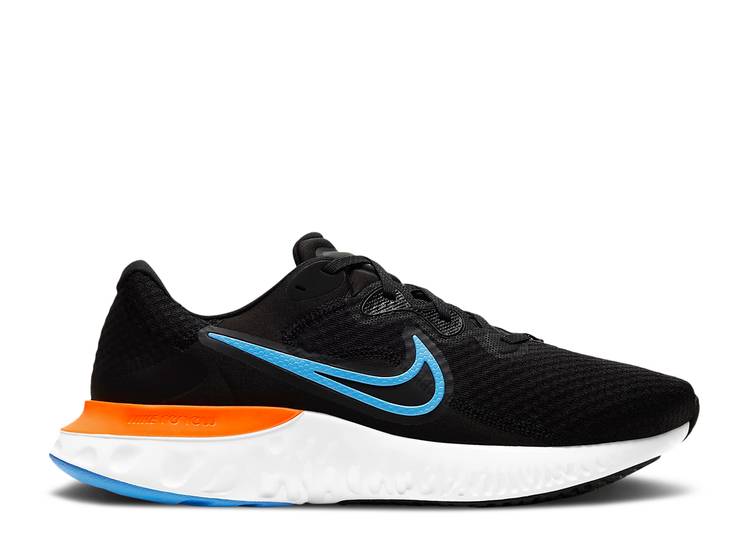 【 NIKE RENEW RUN 2 'BLACK ORANGE COAST' / BLACK DARK SMOKE GREY TOTAL 】 ラン 橙 オレンジ 黒色 ブラック 灰色 グレー スニーカー メンズ ナイキ