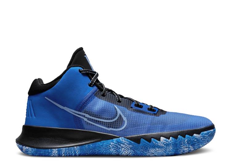 【 NIKE KYRIE FLYTRAP 4 \u0027RACER BLUE\u0027 / RACER BLUE ALUMINUM BLACK 】 カイリー 飛翔一巡り 青味 青味 黒いこと 黒いこと スニーカー メンズ ナイキ