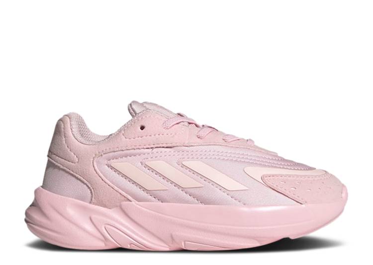 【 ADIDAS OZELIA LITTLE KID 'CLEAR PINK' / CLEAR PINK CORE BLACK CLEAR PINK 】 アディダス ピンク コア 黒色 ブラック ジュニア キッズ ベビー マタニティ スニーカー|スニケス