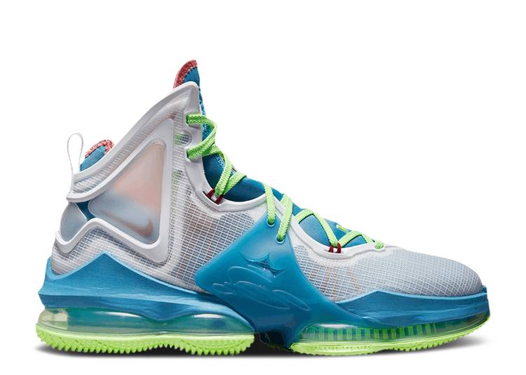 楽天市場 ナイキ Nike レブロン 青色 ブルー ライム 白色 ホワイト Tropical スニーカー メンズ Nike Lebron 19 Ep Dutch Blue Pomegranate Lime Glow White スニケス