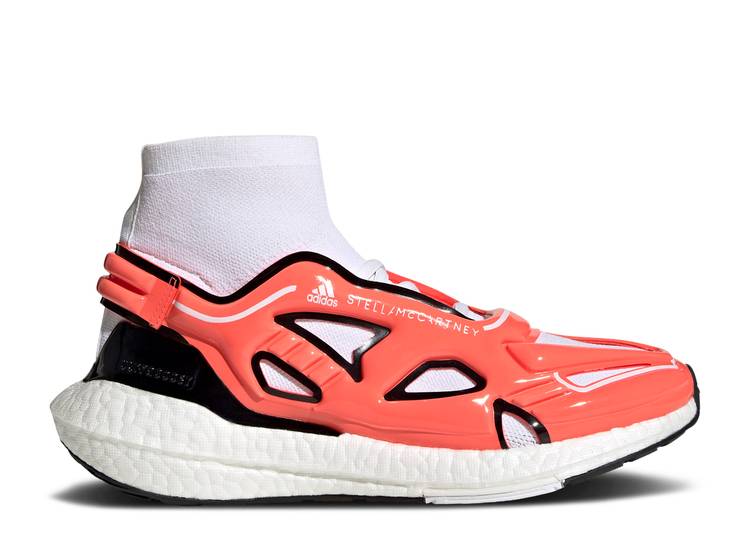 【 ADIDAS STELLA MCCARTNEY X WMNS ULTRABOOST 22 \u0027TURBO\u0027 / TURBO CORE BLACK CLOUD WHITE 】 アディダス ターボ 中核グループ 黒いこと 黒いこと 白いこと 白いこと スニーカー レディース