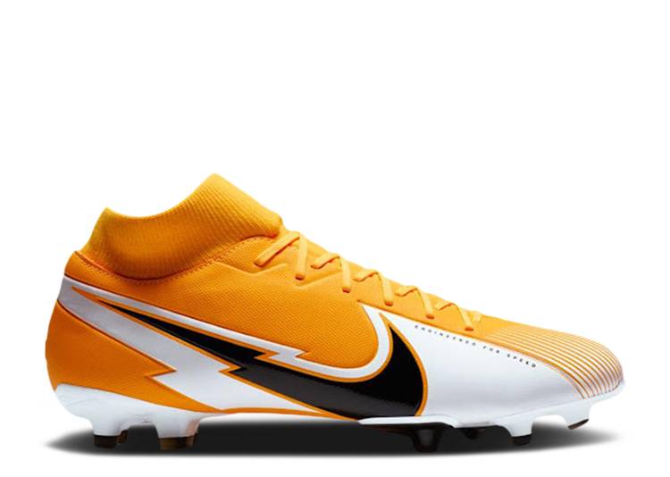 【 NIKE MERCURIAL SUPERFLY 7 ACADEMY FG MG 'LASER ORANGE' / LASER ORANGE BLACK WHITE LASER 】 アカデミー レーザー 橙 オレンジ 黒色 ブラック 白色 ホワイト スニーカー メンズ ナイキ