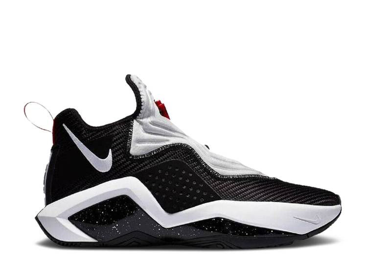 【 NIKE LEBRON SOLDIER 14 'BLACK WHITE' / BLACK WHITE UNIVERSITY RED 】 レブロン ソルジャー 黒色 ブラック 白色 ホワイト 赤 レッド スニーカー メンズ ナイキ