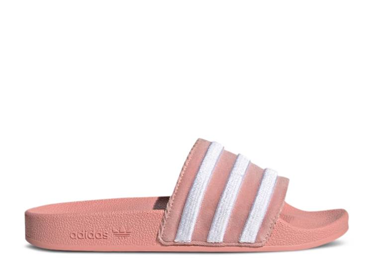 【 ADIDAS WMNS ADILETTE SLIDE \u0027WONDER MAUVE WHITE\u0027 / WONDER MAUVE CLOUD WHITE WONDER 】 アディダス アディレッタ サンダル 白いこと 白いこと スニーカー レディース