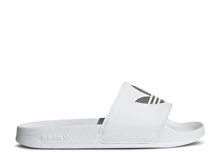 【 ADIDAS WMNS ADILETTE LITE SLIDE \u0027WHITE MATTE SILVER\u0027 / CLOUD WHITE CLOUD WHITE MATTE 】 アディダス アディレッタ ともし火 サンダル 白いこと 白いこと スニーカー レディース