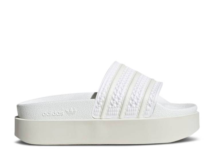 【 ADIDAS WMNS ADILETTE BONEGA SLIDE \u0027TRIPLE WHITE\u0027 / CLOUD WHITE CLOUD WHITE OFF 】 アディダス アディレッタ サンダル 白いこと 白いこと スニーカー レディース