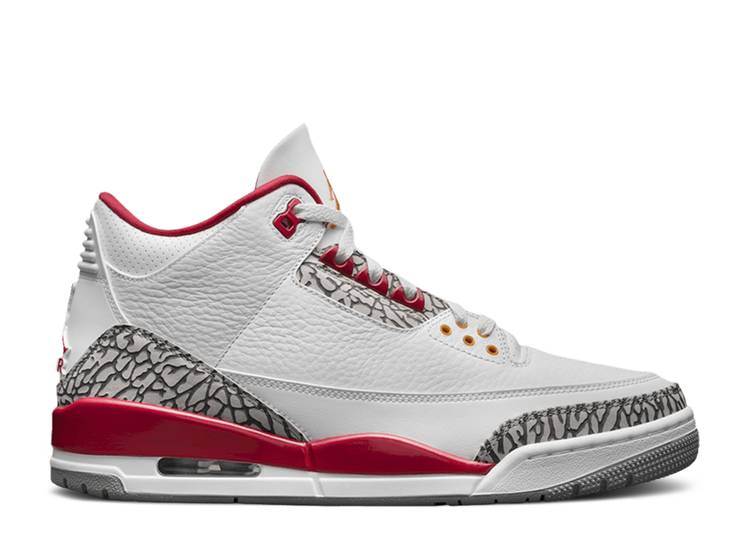 【 AIR JORDAN JORDAN 3 RETRO \u0027CARDINAL RED\u0027 / WHITE LIGHT CURRY CARDINAL RED 】 ナイキ 白いこと 白いこと カリー 枢機卿 赤 赤いこと エアジョーダン スニーカー メンズ