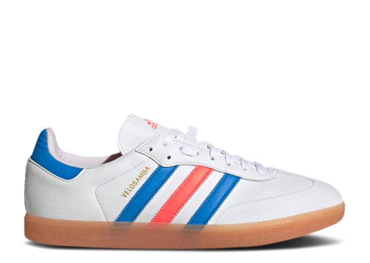 【 ADIDAS VELOSAMBA 'WHITE BLUE RUSH TURBO' / CLOUD WHITE BLUE RUSH TURBO 】 アディダス 青色 ブルー ラッシュ 白色 ホワイト ターボ スニーカー メンズ｜スニケス